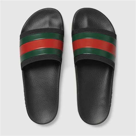 gucci slides men black|men's Gucci slides size 10.